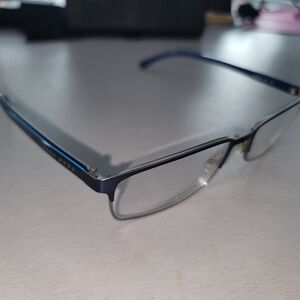 Blue Metal Frame Glasses